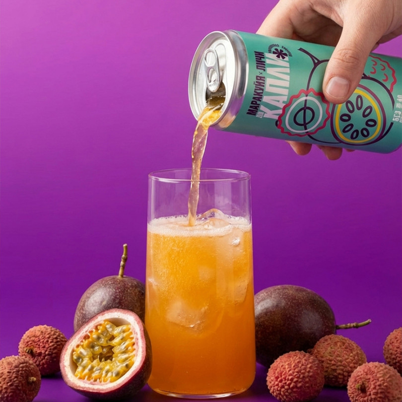 Лимонад "Маракуйя-Личи" ДО КАПЛИ