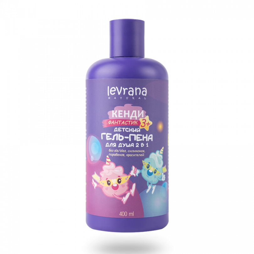 Детский гель-пена для ванн 2 в 1 Кенди Фантастик Levrana, 400 мл